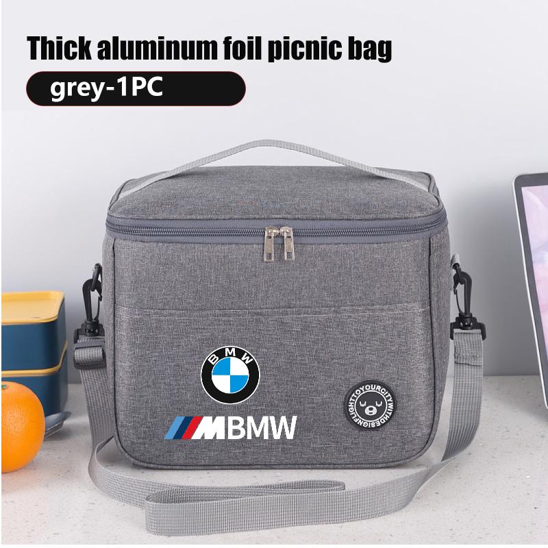 Insulated Lunch Bag Bento Pack Aluminum Foil Rice Bag Meal Pack For BMW M Sport M2 M3 M4 M5 M6 E46 E90 E60 F10 F20 E87 X3 X6