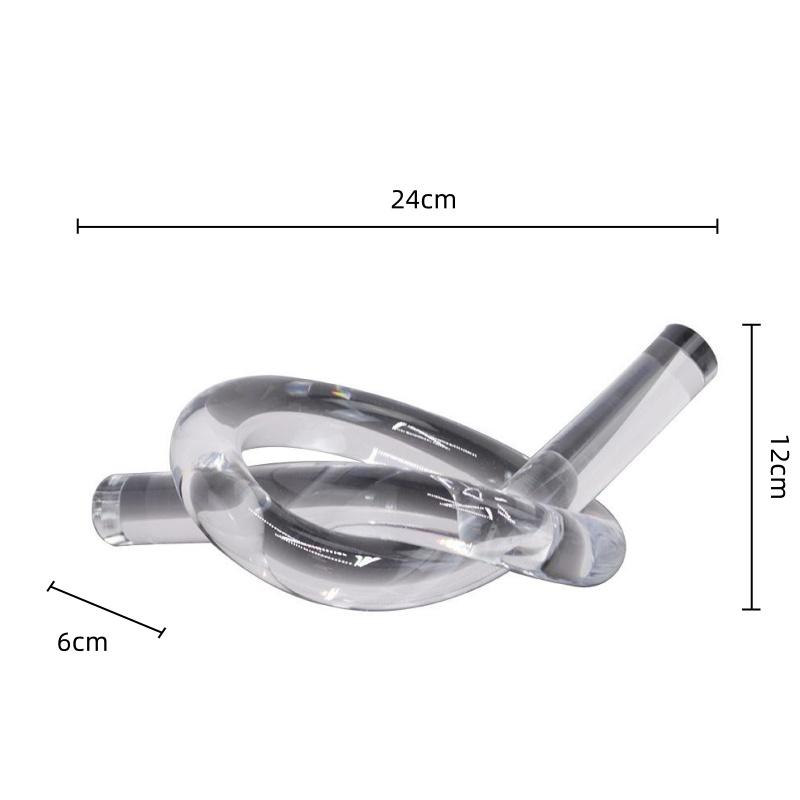 Прозрачные Акриловые Поделки Геометрические Узлы из Шпагата Украшения Полые Спирали Декоративные Фигурки Аксессуары для Домашнего Декора