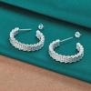 925 Sterling Silver Fashion Jewelry Weave Earrings