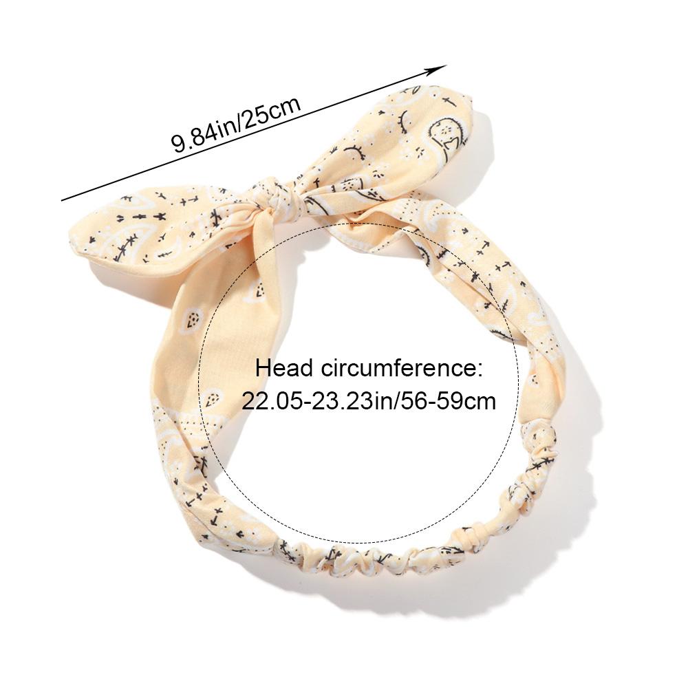Аксессуары для волос Эластичные повязки на голову с принтом и перекрестным узлом Банданы Ободки Резинки для волос для девочек