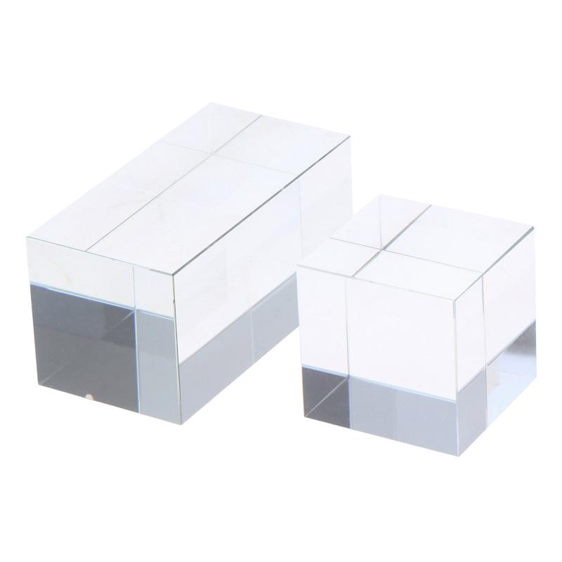 Engravable K9 Crystal Block Transparent Blank Cube Glass Paperweight for Home Office Desk Decor DIY Art Craft