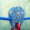 Climbing Fixed Plate Micro Pulley 28KN General Purpose Small Metal Single Sheave Hauling Pulley for Rock Climbing Aloft Work Rappelling Rescue