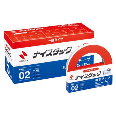 Двусторонний скотч Nichiban Tape Nicetack 2 рулона x 12 штук 5 мм x 20 м (Генеральная) НВББ-5