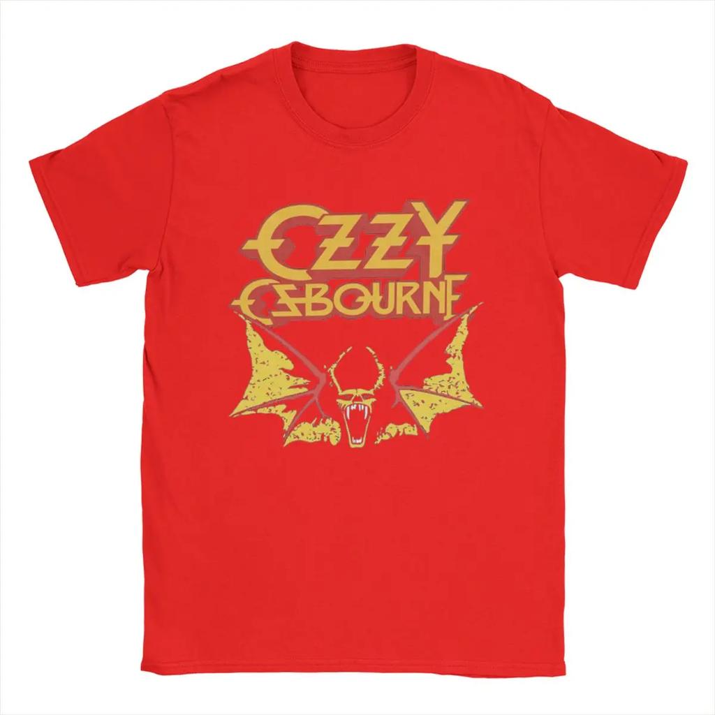 Men Ozzy Osbourne T Shirt Pure Cotton Tops Fun Short Sleeve Crewneck Tee Shirt Graphic T-Shirts