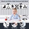 Joyreal Baby Sensory Toys, 13 Pcs Black and White Sensory Toys 0-6 Months, Foil Blanket, Sensory Cards, Baby Rattles, Ribbon Ring, Scarf, Maracas, Ne