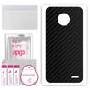 apgo Защитная наклейка на заднюю панель, совместимая с Motorola Moto E4, пленка для обертывания, фольга, винил - узор Carbon Black