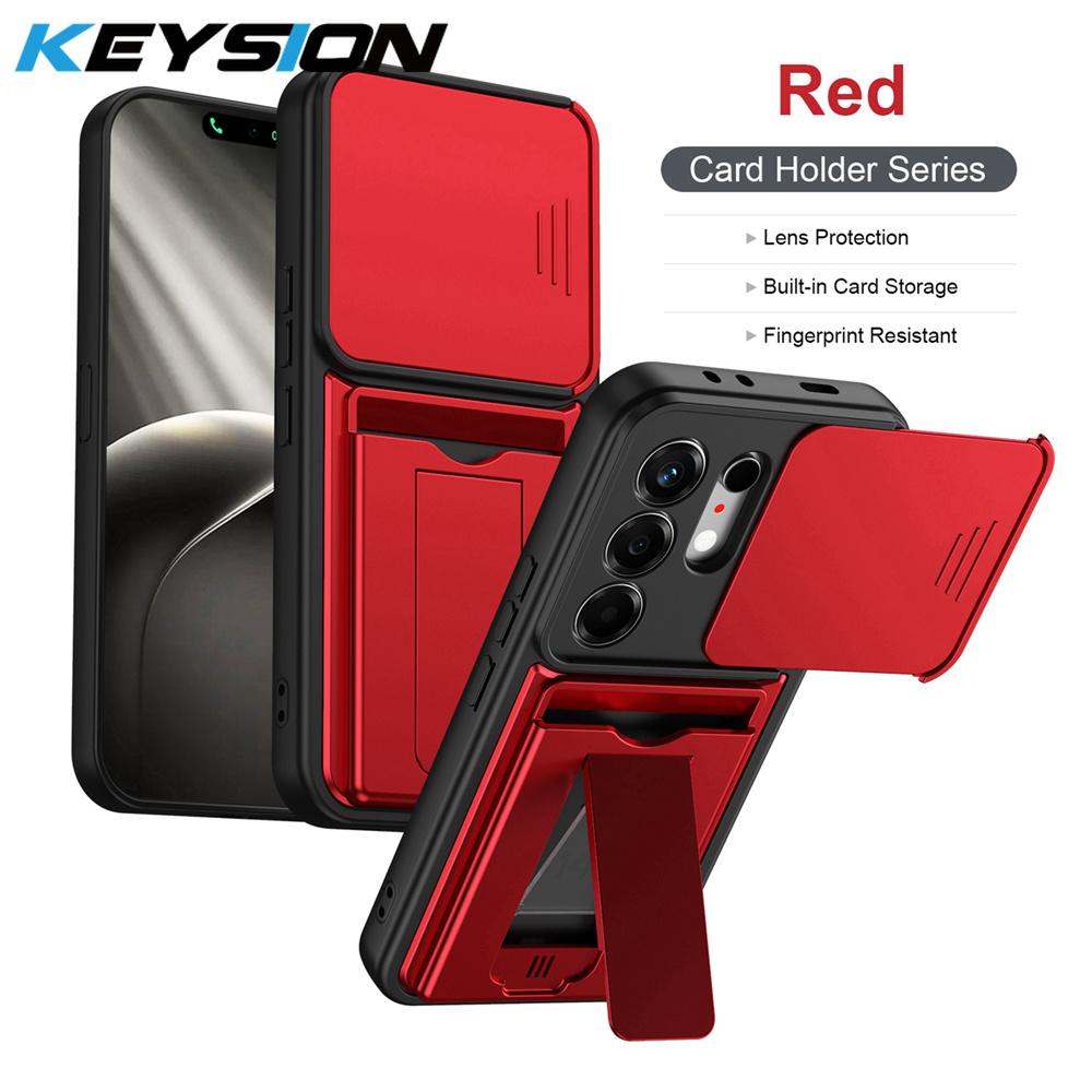 KEYSION Чехол-кошелек с держателем для карт для TECNO Camon 50, защита выдвижной камеры, подставка, ударопрочная задняя крышка для CAMON 50