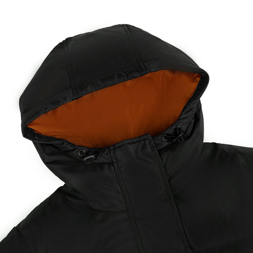 Vans Warm Long Windproof Hooded Down Jacket Men Outerwear Black VN0A4UT9BLK