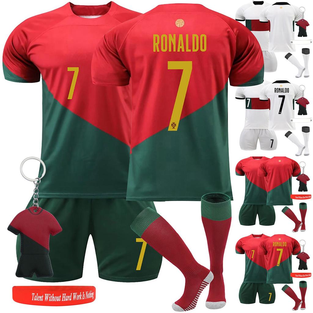 22/23 Portugal Home/Away Jerseys Children's Football Training Suit Set