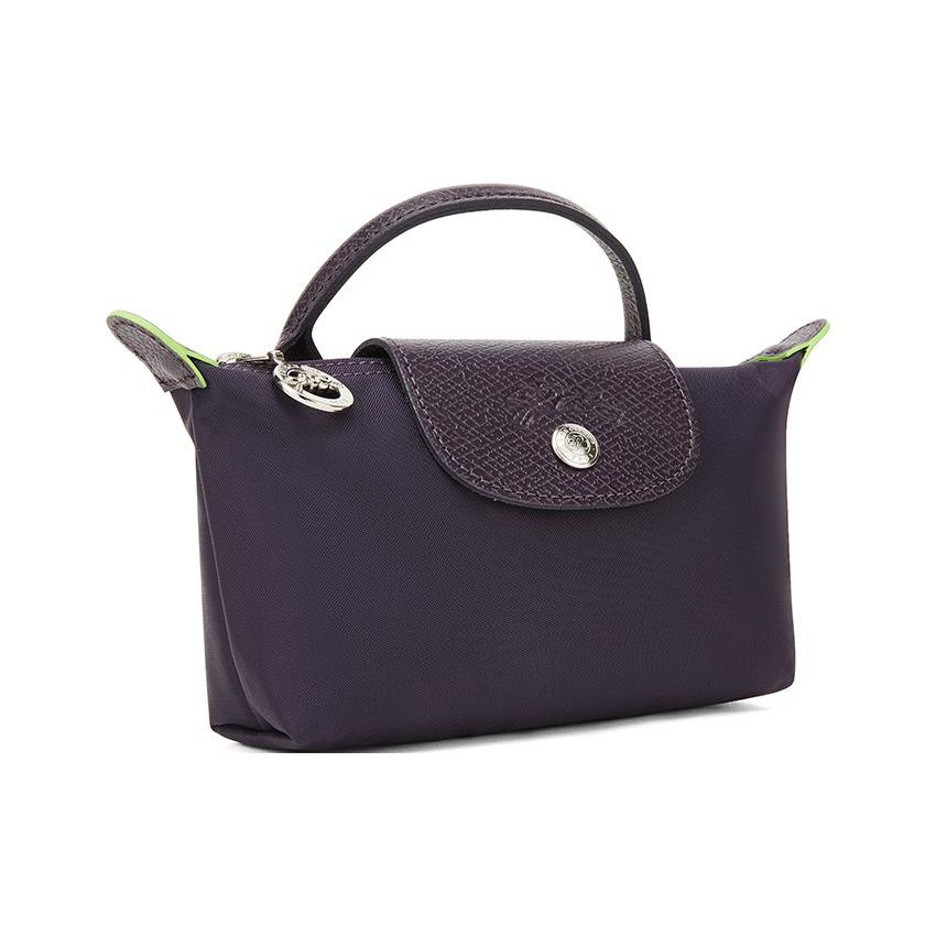 Longchamp Сумка-тоут из переработанного полиамидного холста на пуговице и молнии Женская сумка-тоут Фиолетовая 34175919645