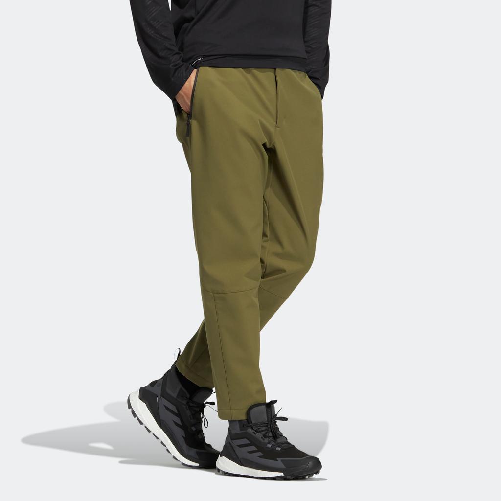 Adidas Брюки с начесом и логотипом, мужские штаны, зеленые HM9720