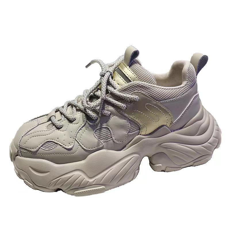 Модные весенне-осенние туфли-поп-модницы, женские зимние жареные уличные туфли с толстой подошвой, женские повседневные кроссовки Hundred