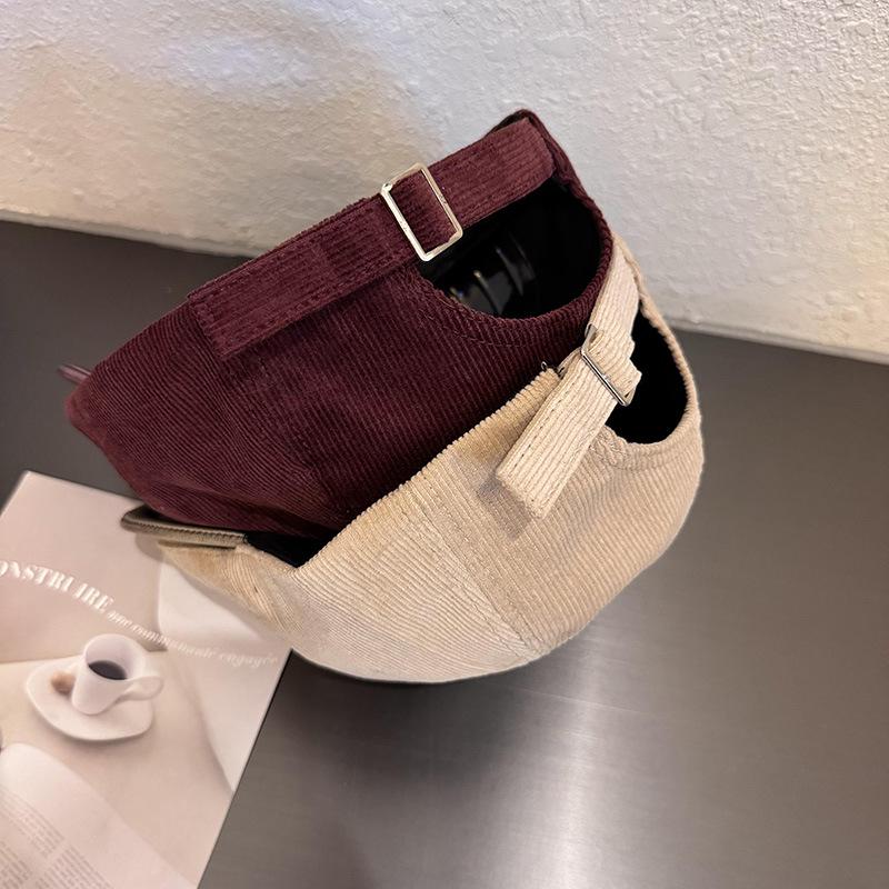 Новая кепка Newsboy из вельвета PU: Британская ретро-мода на осень/зиму