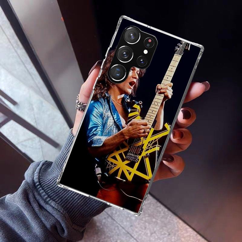 Eddie Van Halen Graphic Guitar Phone Case For Samsung Galaxy S23 S24 S25 Edge S26 Ultra S22 + S21 Plus S20 FE Cover Silicone Pri