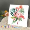 Framed Flamingo Painting By Numbers Kits Cartoon Animals Modern Wall Art Acrylic Paint By Numbers For Diy Gift