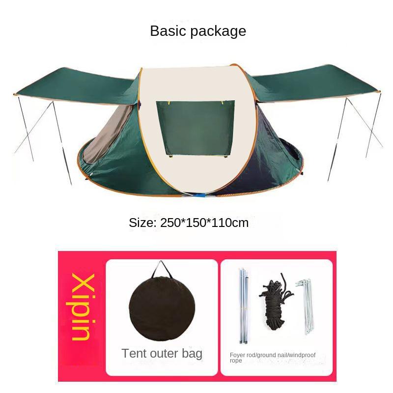 Простая в установке палатка, не требующая строительства, для кемпинга на открытом воздухе, для 3-4 человек, автоматическая палатка для кемпинга на открытом воздухе, непромокаемая палатка для лодки