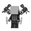 Toilet Man vs Surveillance Man Building Blocks Figure Toy, Montessori Logic Training Desktop Ornament, Great Gift for Boys and Girls