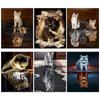 5d Diamond Painting Cat Reflection Full Drill Mosaic Landscape Round Diamond Embroidery Animal Cross Stitch