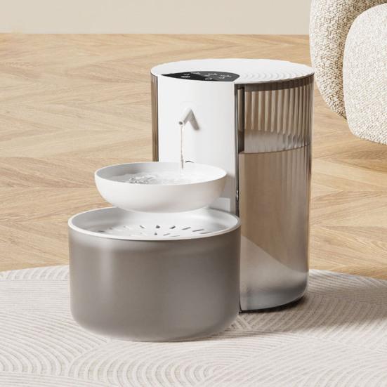 Автоматический фонтанчик для домашних животных объемом 3 л, умный беспроводной диспенсер для воды для домашних животных, разделение сточных вод, безфильтровая миска для кошек и маленьких собак