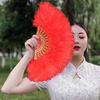 Beautiful Lolita Han Chinese Cheongsam Clothing Accessories Durable Retro Feather Summer Hand Fan Home Supplies Folding Fan