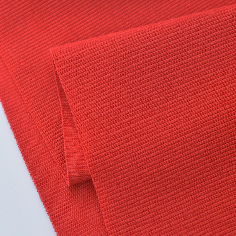 Хлопок Спандекс Рубчик Ткань Эластичный Трикотаж Манжета Пояс Штанина Рукава Толстовка Низ Футболка Топы Отделка рубчиком Джерси Трикотажная ткань в рубчик