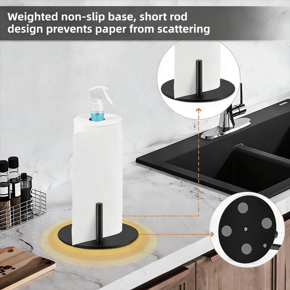 Countertop Design Paper Towel Holder with Spray Bottle Paper Towel Stand Holder Apartment