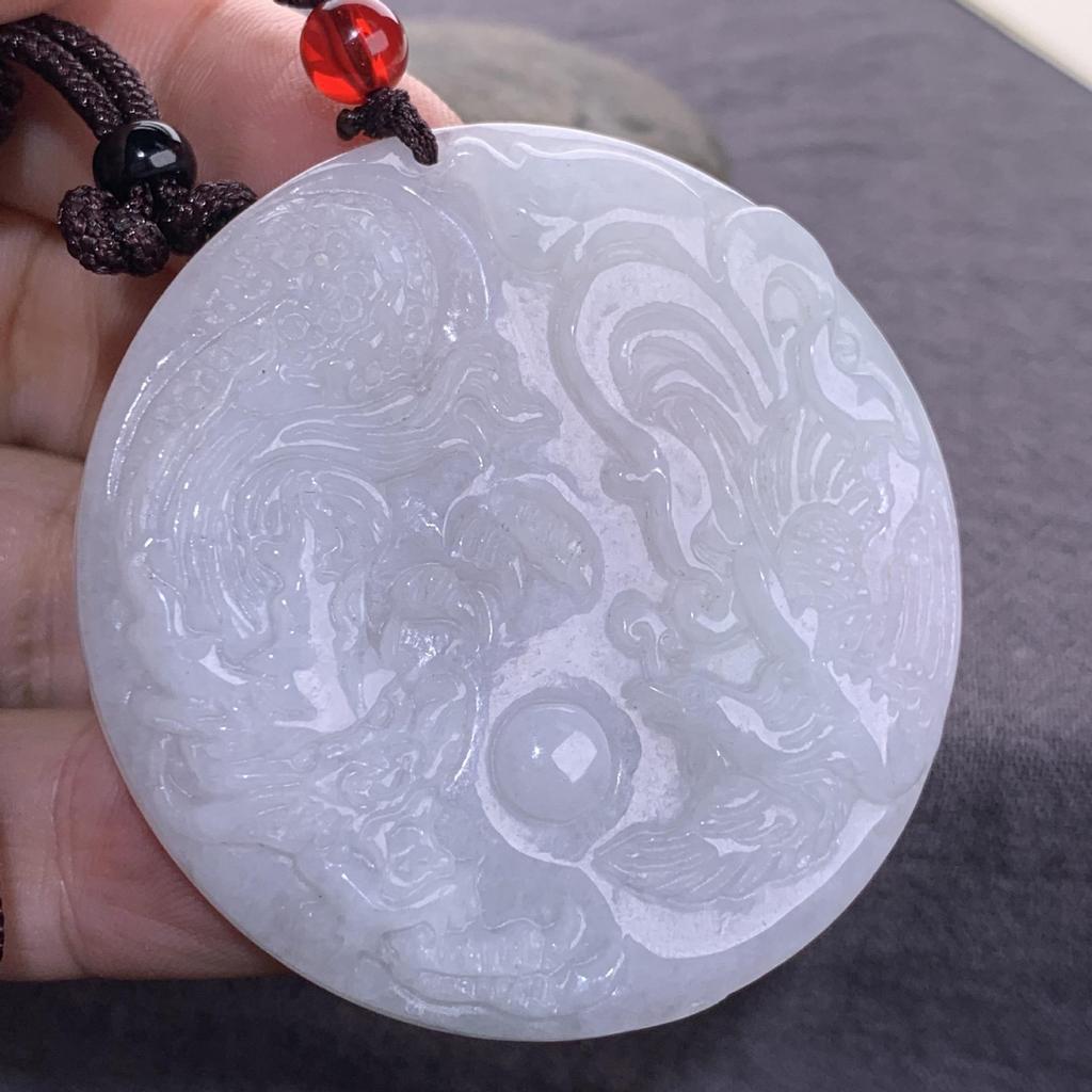 Burma A-Grade Natural Jade Leaf Pi Xiu Pendant