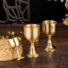 1Pcs Metal Wine Goblet Copper Liquor Cup New Brass Chalice Cup  for Party Home Accessories
