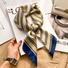 2025 Luxury Fashion Print 70*70cm Silk Square Scarf Women Soft Satin Hairband Neckerchief Tie Female Headband Foulard Bag Ribbon