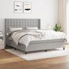 VidaXL Divan Bed with Mattress Light Grey 180x200cm Fabric - Model 3131769
