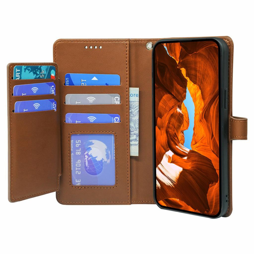 For Realme 14 Pro+ 5G Case with 9 Card Slots PU Leather Stand Phone Cover