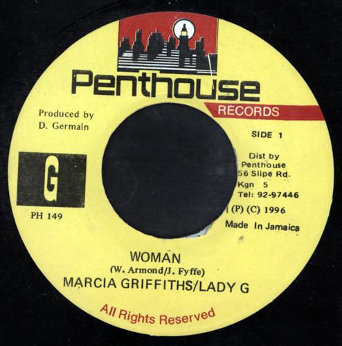 7-дюймовая пластинка MARCIA GRIFFITHS / LADY G - Woman PH149 Penthouse Recor 1996 Ямайка Регги, Ска и Даб Б/у