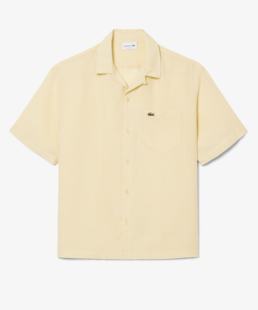 Мужская льняная рубашка LACOSTE с коротким рукавом и гавайским воротником Ch2339-56G 056