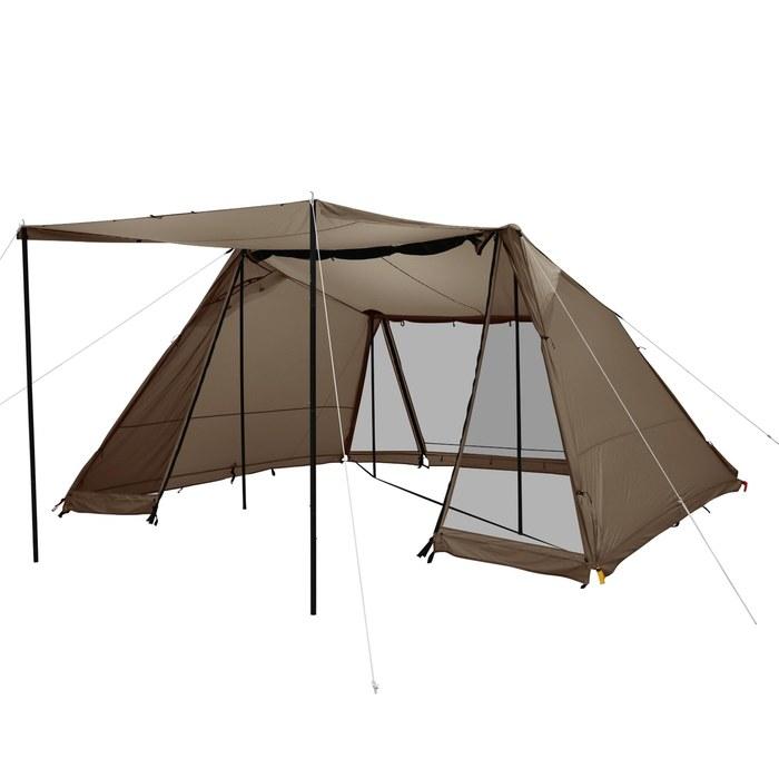 DOD YonYon Base TT5-821-BR Compact Shelter for Solo or Duo Use, Approx. 420 x 370 x 210 cm