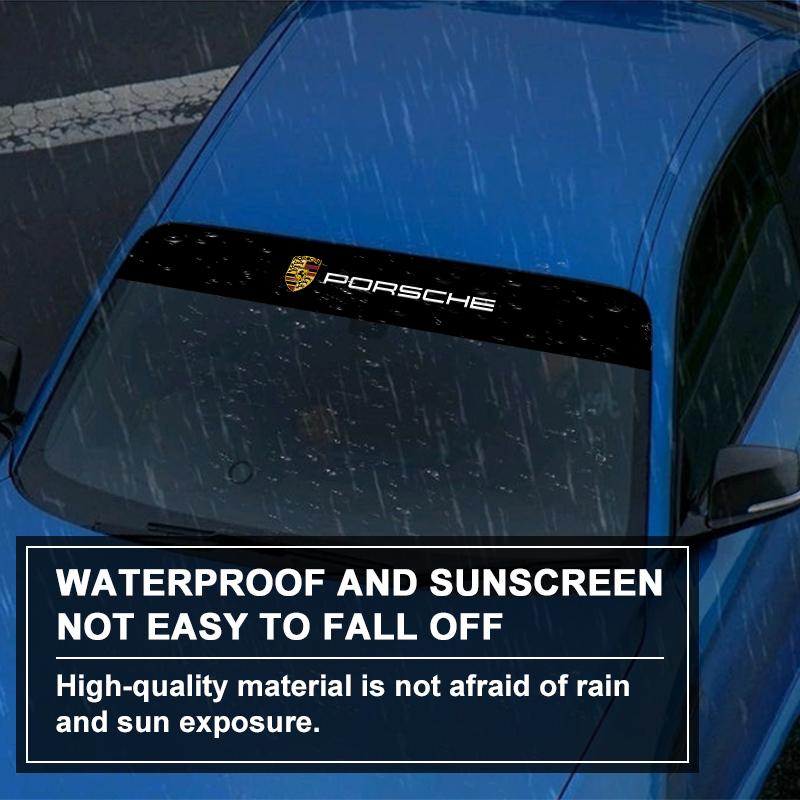 1Pcs Car Front Windshield Emblem Stickers Front and Rear Decorative For Porsche Cayenne Panamera Macan Boxster 911 Carrera-GT 944 918 917