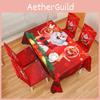 Санта Мультяшный Рождество Клаус Принт Чехлы на стулья Скатерти Празднества Семья