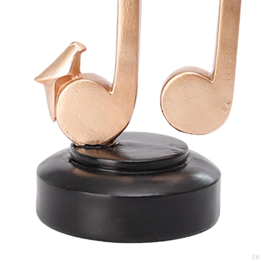 Melodic Note Figurine Musician Gift Resin Decorative Statue for Bedroom Livingroom Shelf