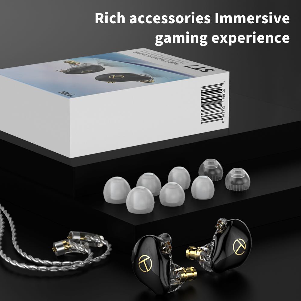 TRN ST7 Bass 2DD+5BA Hybrid Wired Earphones Earbud HIFI Sport Noise Cancelling Headsets for TRN Conch