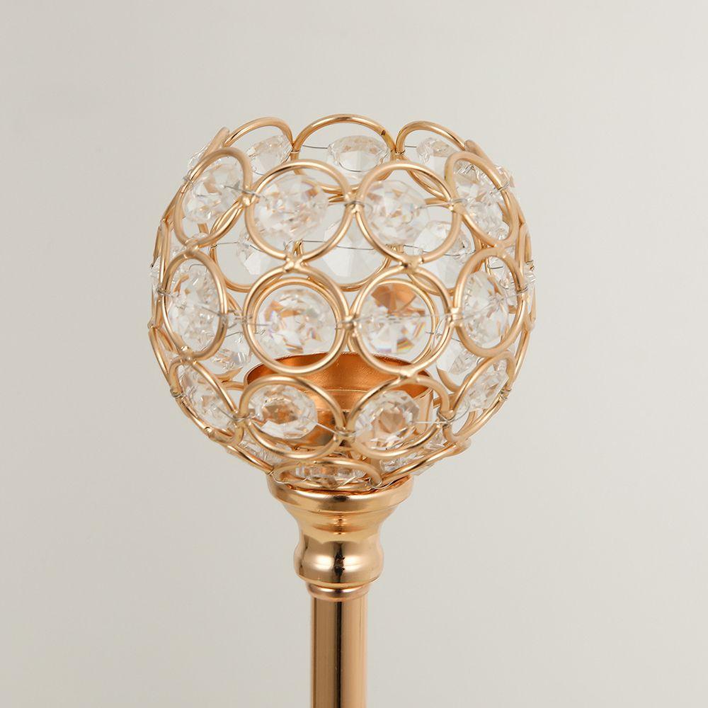 Товары для вечеринок Романтический ужин Подсвечник Золотая хрустальная чаша Подсвечник для чайной свечи Свадьба Церковь