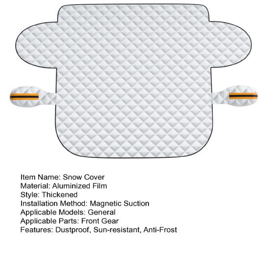 Универсальный магнитный чехол для лобового стекла автомобиля от снега с солнцезащитным и противоморозным дизайном
