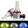 Fog Lamp H8 LED 3 Color Switching H9 H11 H16 Compatible LED Fog Light Yellow Blue Default White DC12V Car 20W 6000LM Ultra High Brightness CSP Chip