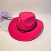 New minority woolen hat European and American men and women couple hat woolen western cowboy top hat tide