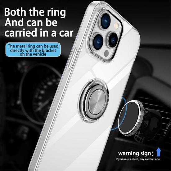 Mobile Phone Case Transparent Back Anti-Scratch Dustproof Soft Full Protection Shockproof Tpu Phone Cover With Ring