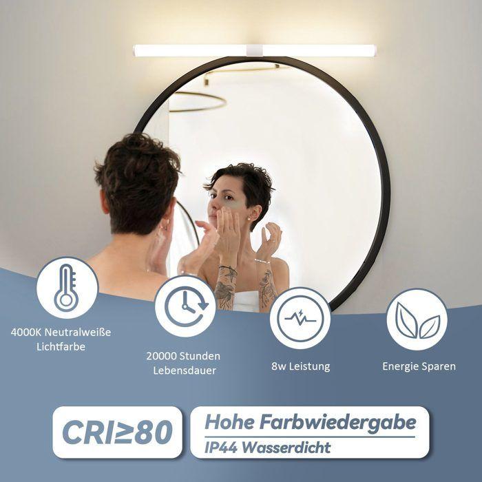 Applique murale LED miroir - NETTLIFE - 60 cm - Blanc - 8 W - 4000 K