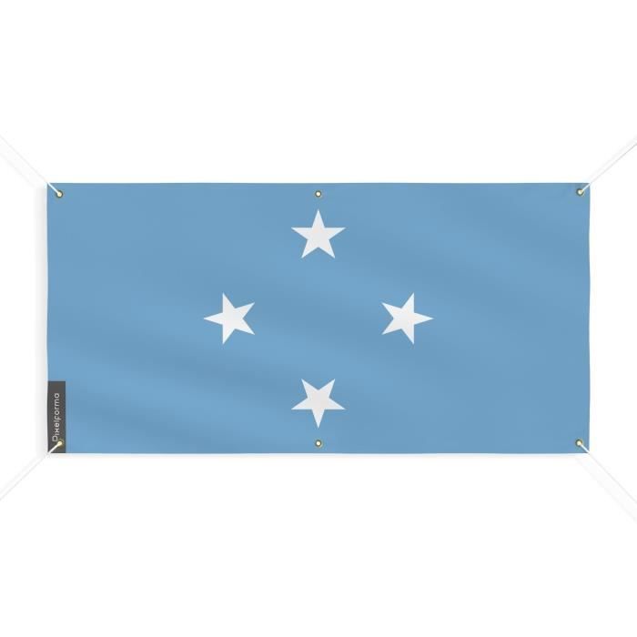 Bannière - Micronésie - 70x140cm - Polyester - 6 Oeillets - Impression Numérique
