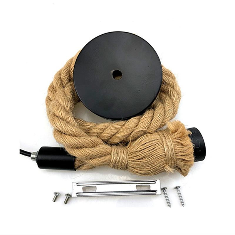 Ретро подвесные светильники из пеньковой веревки, промышленные винтажные светодиодные подвесные светильники в стиле лофт, домашняя гостиная, обеденные столы, украшения, подвесные