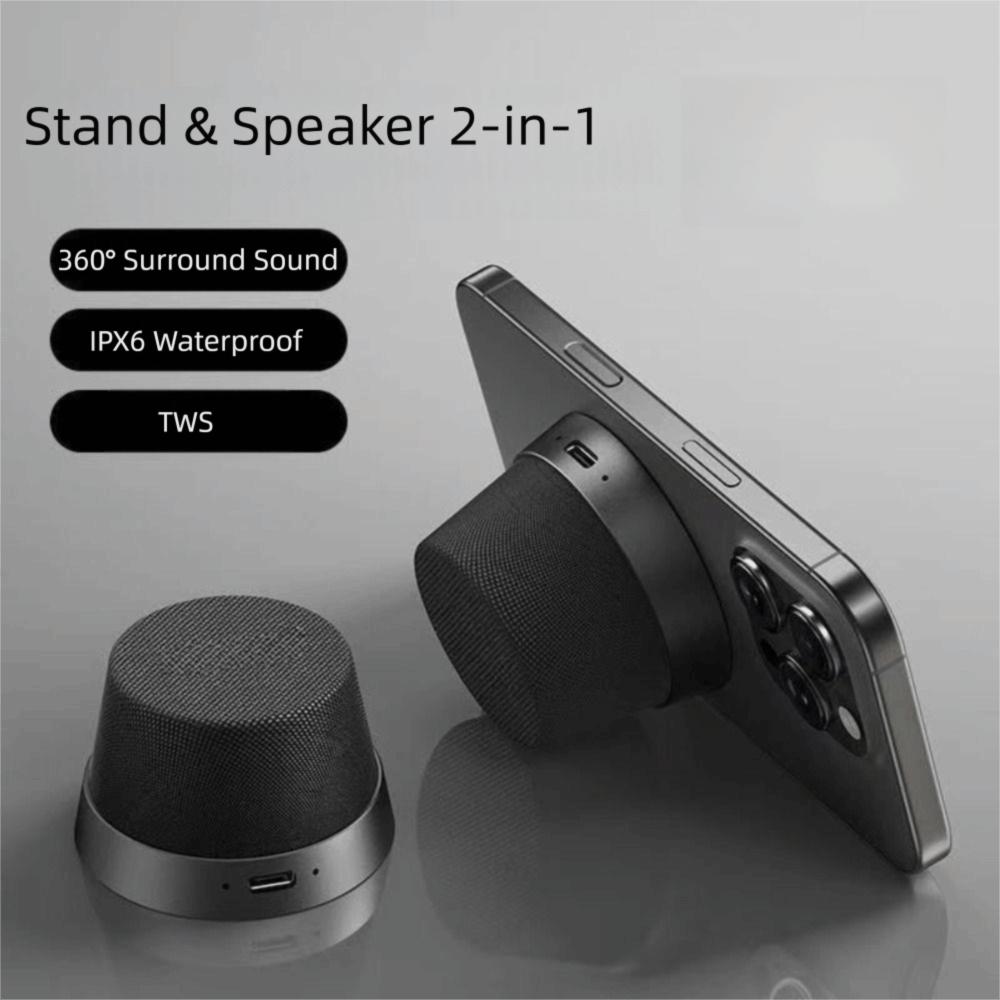 Портативный Сабвуфер Магнитная Bluetooth Колонка Мини Беспроводная Умная Bluetooth Колонка USB Водонепроницаемый Держатель для Телефона Путешествия