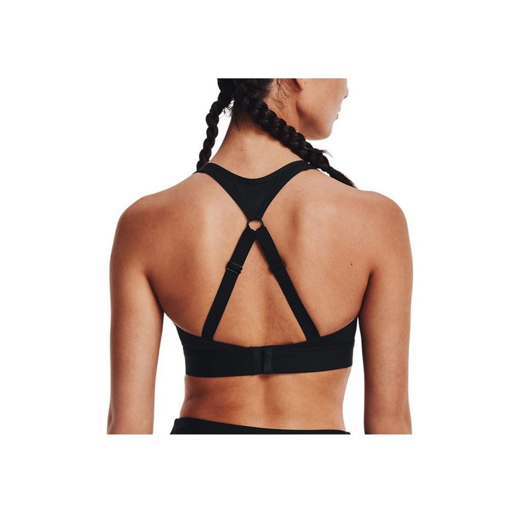 Under Armour Breathelux Solid Logo Training Shock Absorbing High Intensity Sports Bra Women Underwear Black 1370739-001