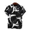 New Men's Casual Street Trendy Shirt Man Short Sleeve Turn-down Collar Hawaii Beach Style Shirt