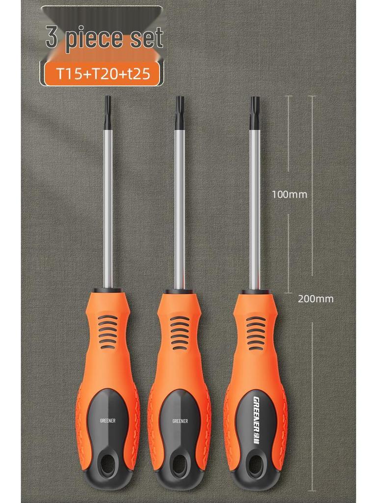 Green Forest Magnetic Hex & Mi Word Screwdriver Set: T8, T15, T20, T25, T30